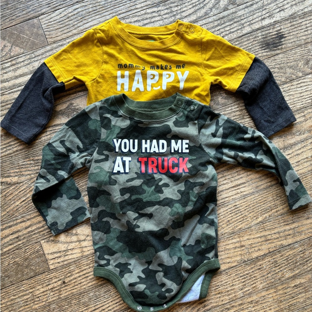 Garanimals 2 x Long Sleeve 18 month Onesies